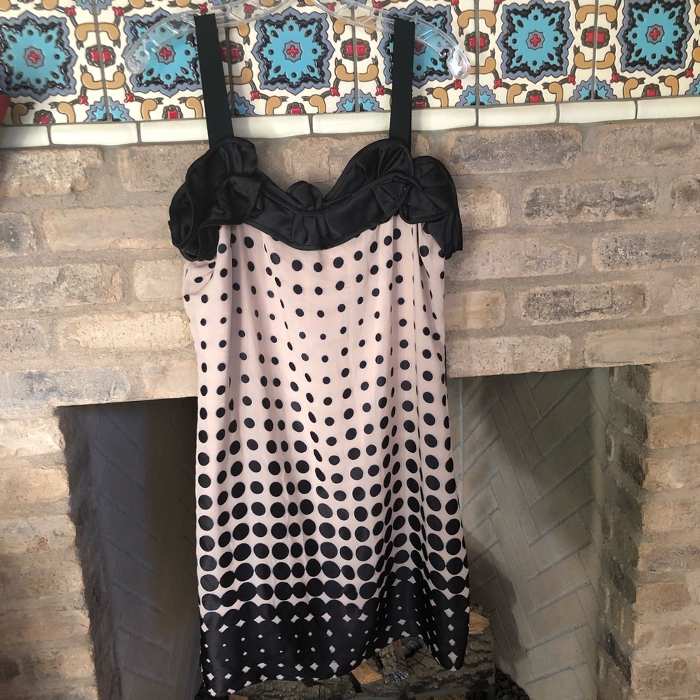 BCBGMAXAZRIA Gold + Black Cocktail Dress